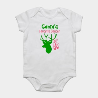 Santas Favorite Reindeer Dancer Baby Bodysuit